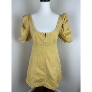 NWT Free People Cheyenne Denim Dress in Sand Dune - Small